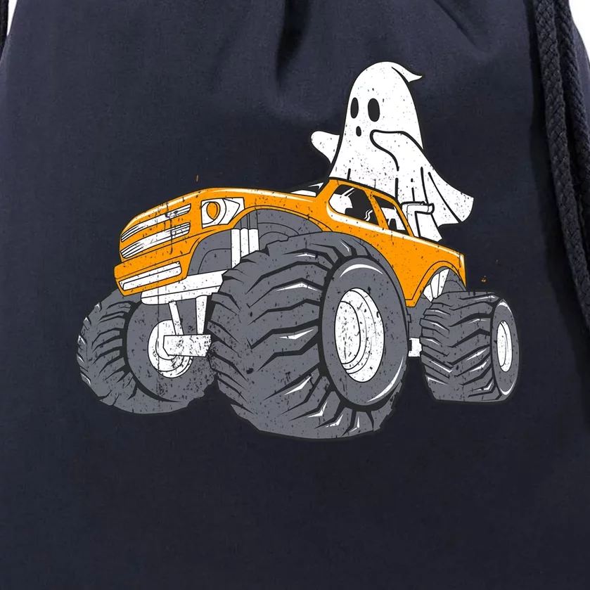 Monster Truck Ghost Halloween Spooky Pumpkin Halloween Fan Gift Drawstring Bag