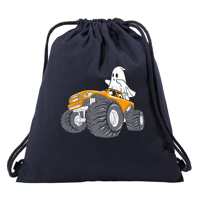 Monster Truck Ghost Halloween Spooky Pumpkin Halloween Fan Gift Drawstring Bag