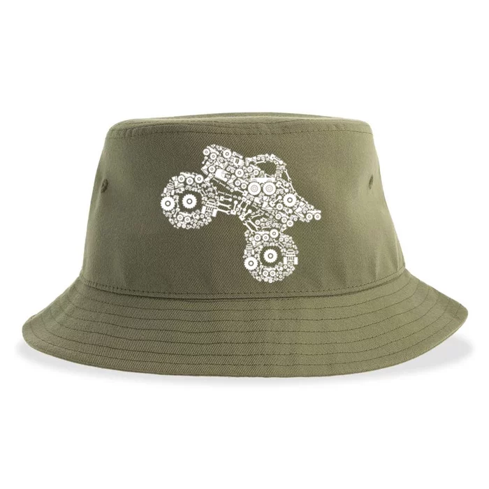 Monster Truck Gift Sustainable Bucket Hat