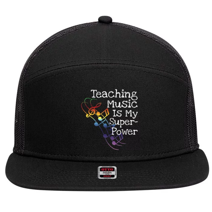 Music Teacher Gift 7 Panel Mesh Trucker Snapback Hat