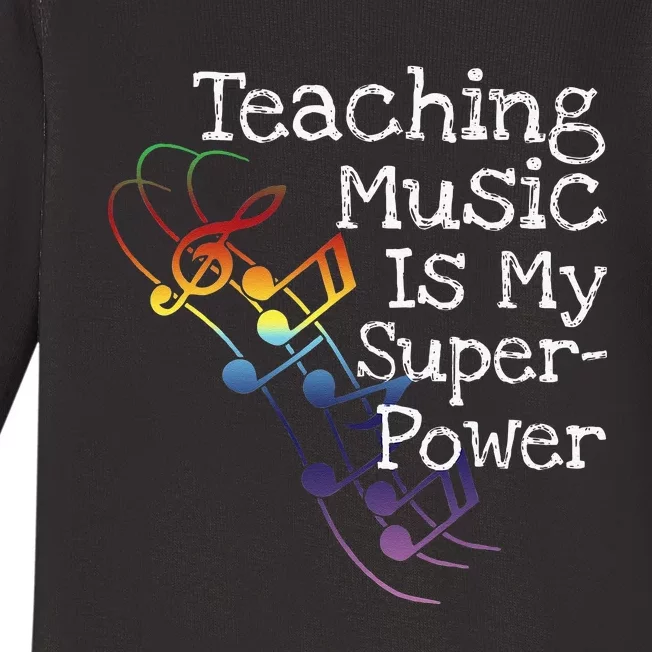 Music Teacher Gift Baby Long Sleeve Bodysuit