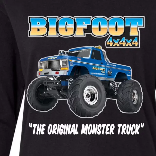 Monster Truck Gift Womens Cotton Relaxed Long Sleeve T-Shirt