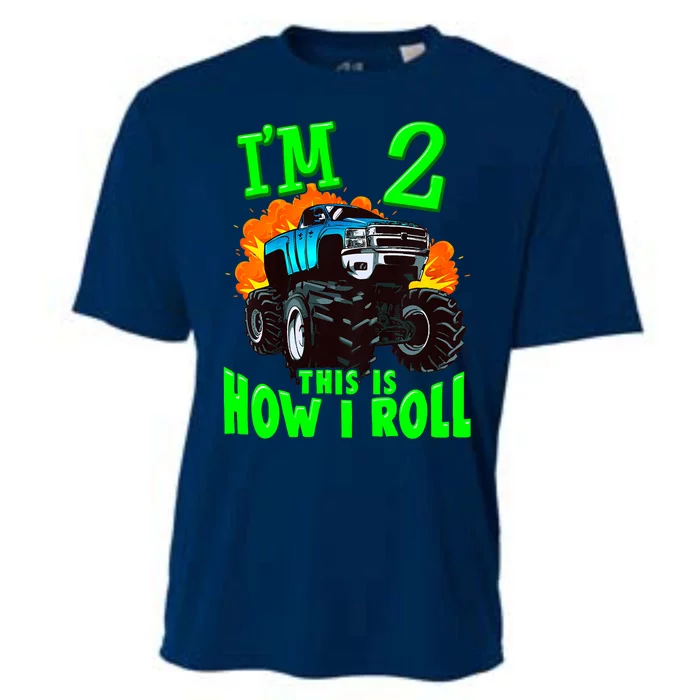 Monster Truck Girl Boy Im 2 This Is How I Roll Cooling Performance Crew T-Shirt