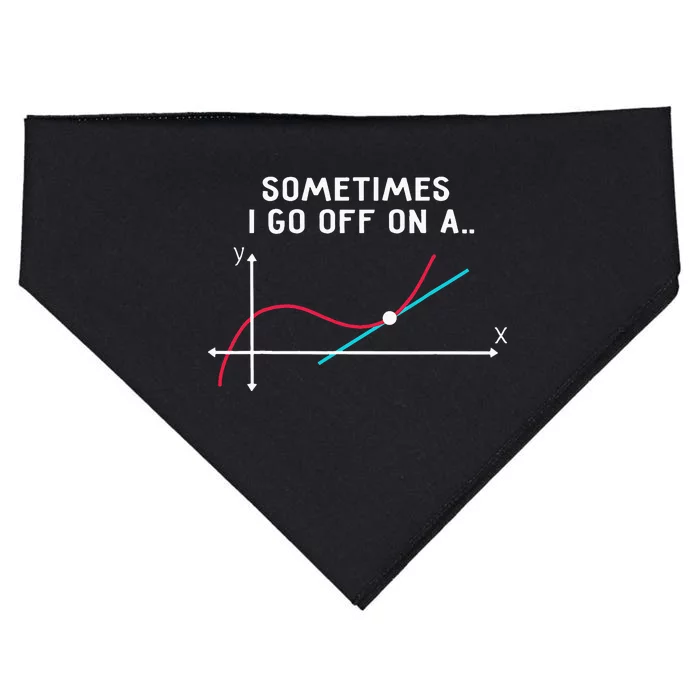 Math Teacher Gifts Sometimes I go off on a tangent USA-Made Doggie Bandana