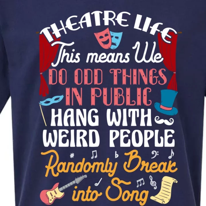 Musical Theater Gift Acting Theatre Nerd Drama Gift Sueded Cloud Jersey T-Shirt