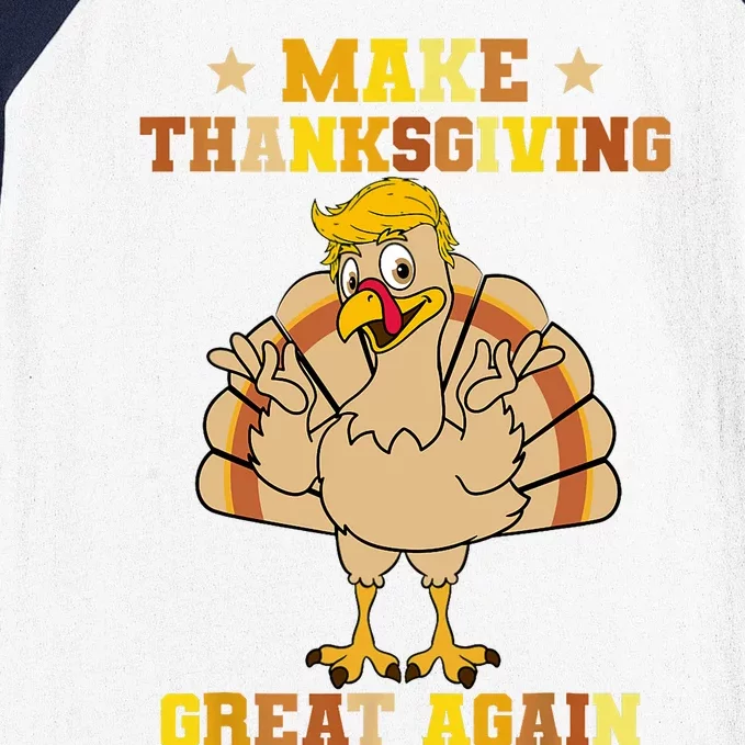 Make Thanksgivings Great Again Trump Turkey 2024 Baseball Sleeve Shirt