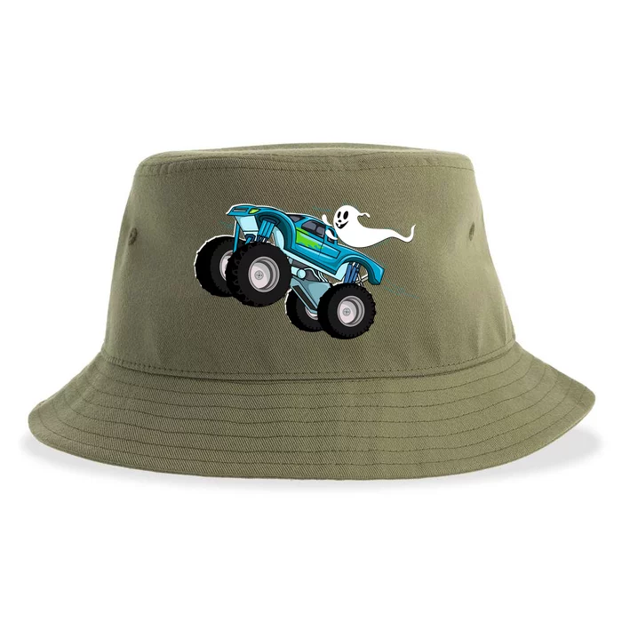 Monster Truck Ghost Halloween Spooky Pumpkin Halloween Fan Gift Sustainable Bucket Hat