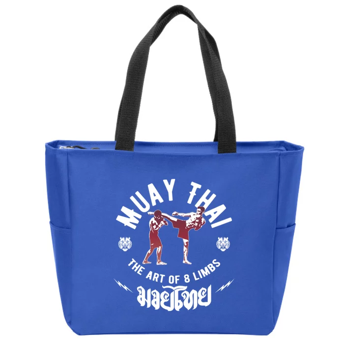 Muay Thai Gift Fight Club Art Of 8 Limbs Mma Fighter Gift Zip Tote Bag