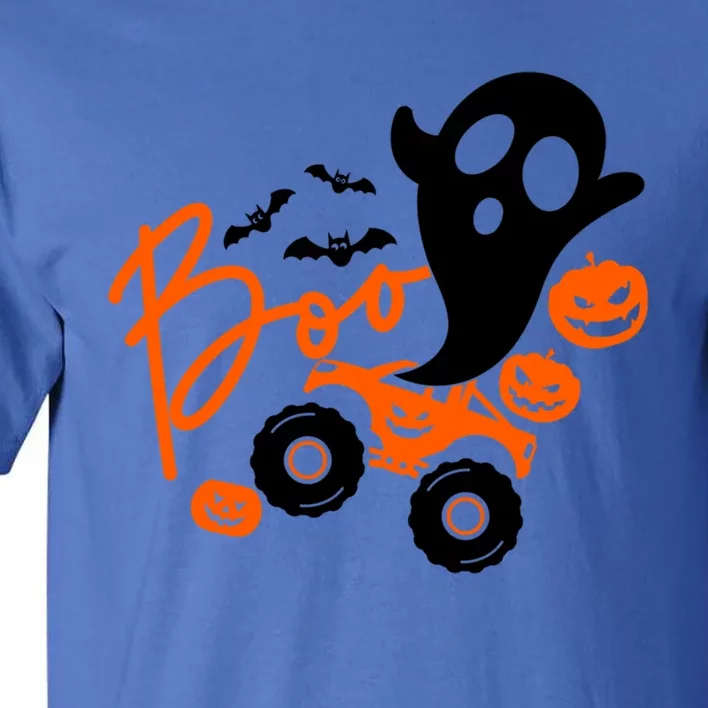 Monster Truck Ghost Pumpkin Halloween Costume Gift Tall T-Shirt