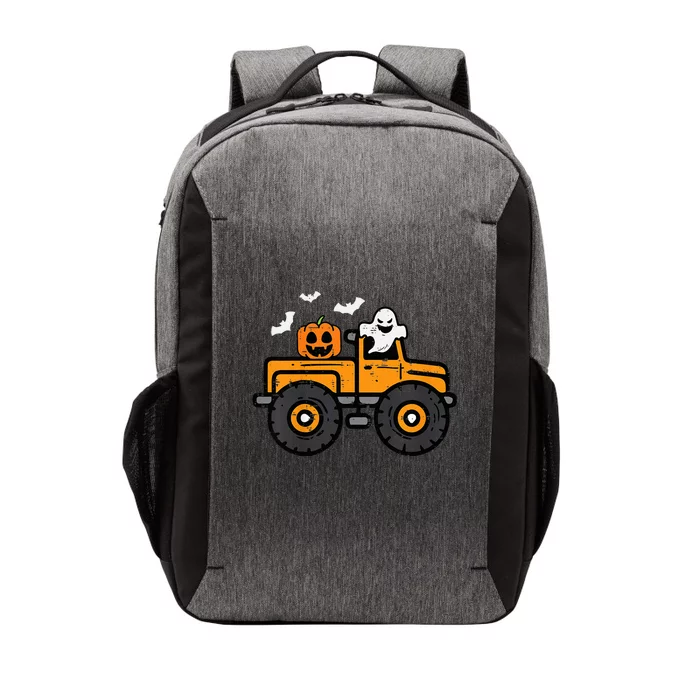 Monster Truck Ghost Pumpkin Halloween Costume Vector Backpack