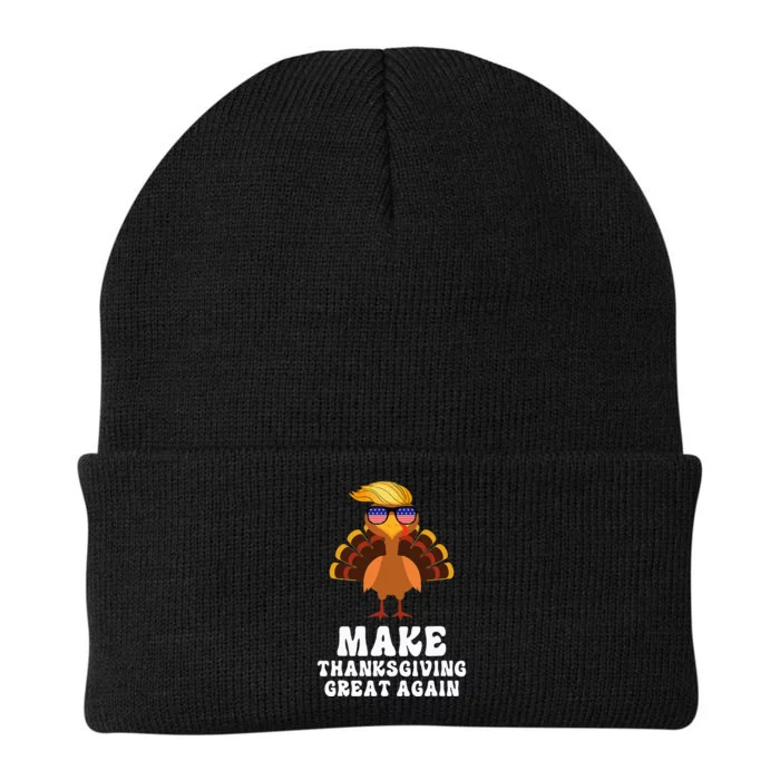 Make Thanksgiving Great Again Trump Holiday Turkey 2024 Knit Cap Winter Beanie