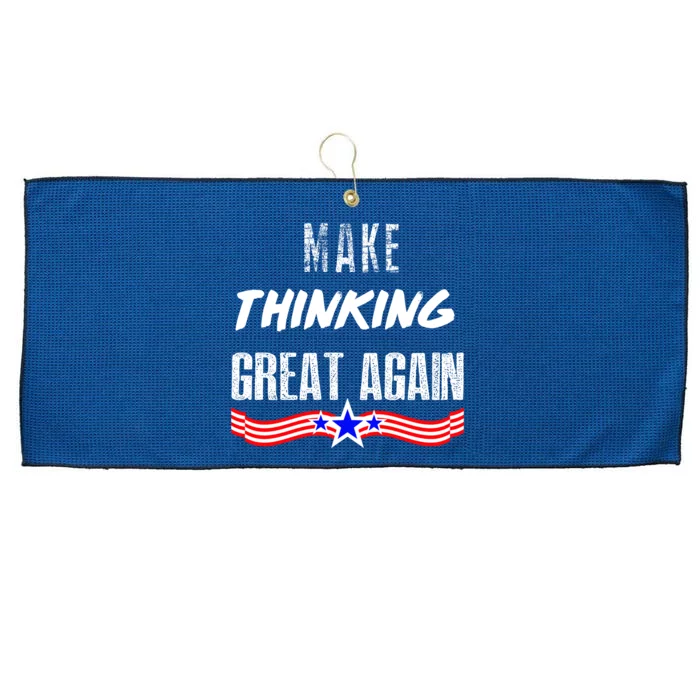 Make Thinking Great Again Large Microfiber Waffle Golf Towel