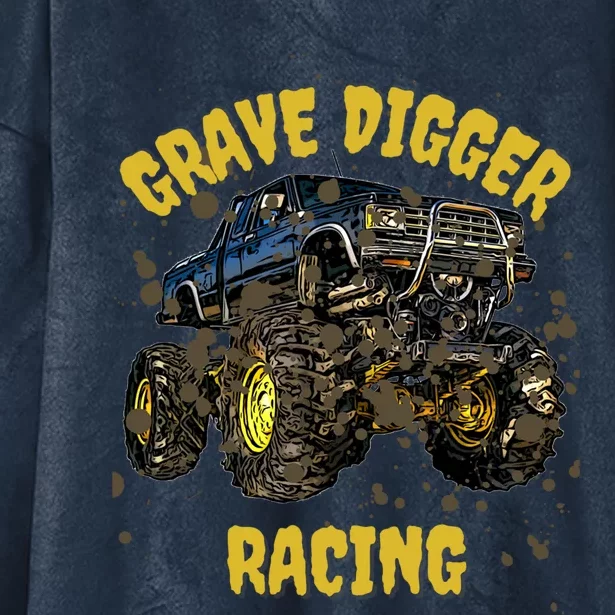 Monsters Truck Grave Diggers Off Roads 4 X 4 Racing Monsters Funny Gift Hooded Wearable Blanket