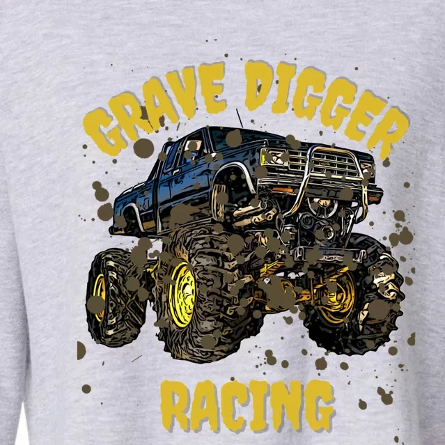 Monsters Truck Grave Diggers Off Roads 4 X 4 Racing Monsters Funny Gift Cropped Pullover Crew