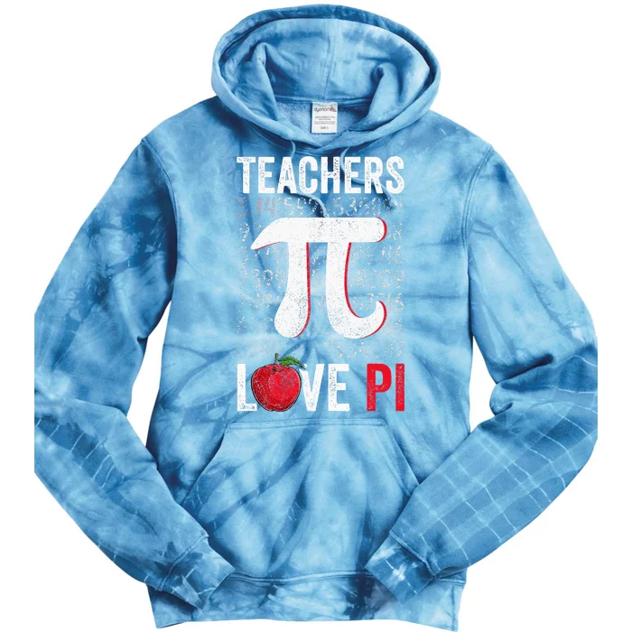 Math Teachers Geek Love Pi Symbol  Pi Day Tie Dye Hoodie