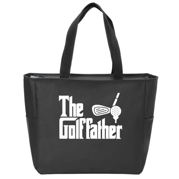 Men The Golffather Golf Father Funny Golfing Fathers Day Zip Tote Bag