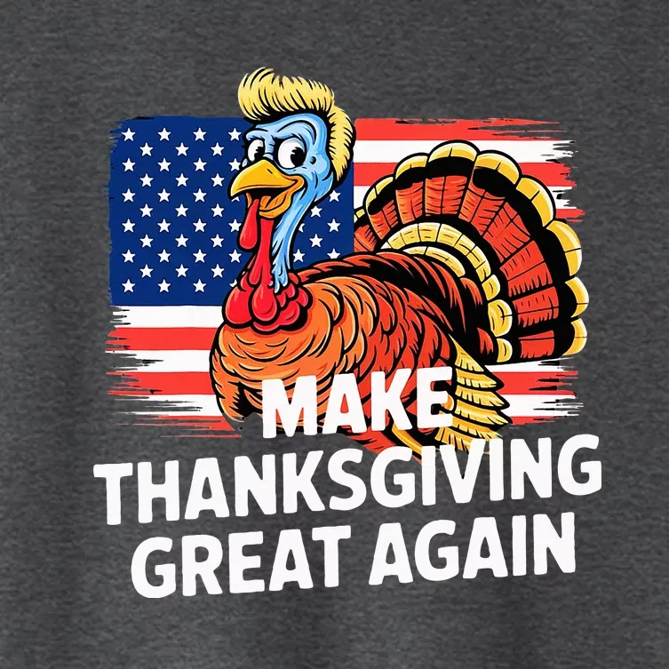 Make Thanksgiving Great Again Trump Turkey Women's Crop Top Tee