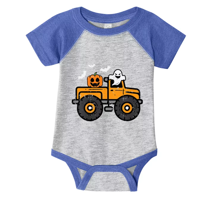 Monster Truck Ghost Pumpkin Halloween Costume Infant Baby Jersey Bodysuit