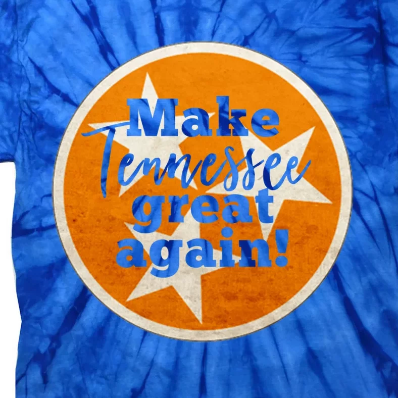 Make Tennessee Great Again State Flag Football Fan Gift Tie-Dye T-Shirt