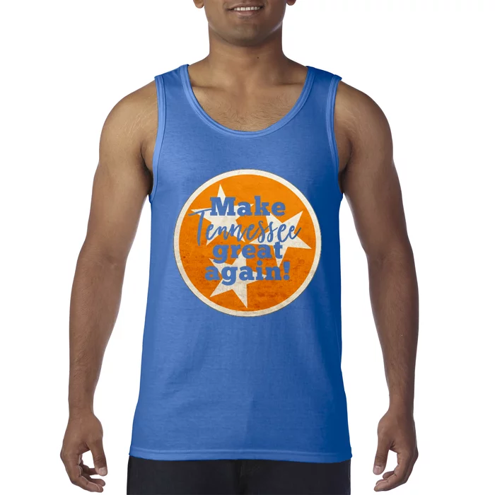 Make Tennessee Great Again State Flag Football Fan Gift Tank Top