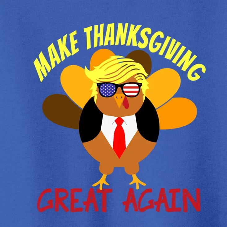 Make Thanksgiving Great Again Turkey Funny 2024 Usa Flag Gift Toddler T-Shirt