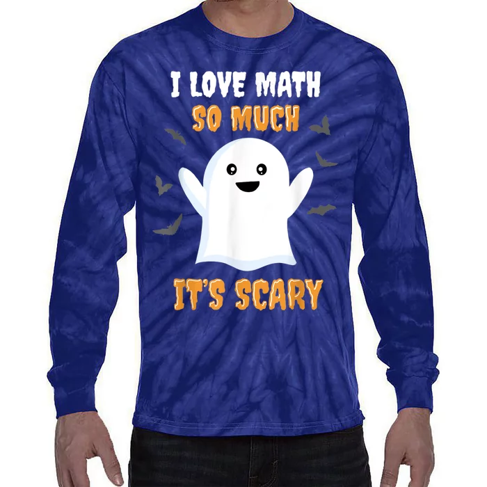 Math Teacher Halloween Funny Math Class School Mathematician Tie-Dye Long Sleeve Shirt