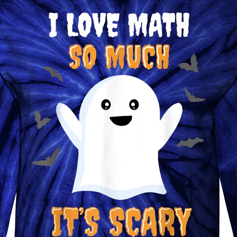 Math Teacher Halloween Funny Math Class School Mathematician Tie-Dye Long Sleeve Shirt