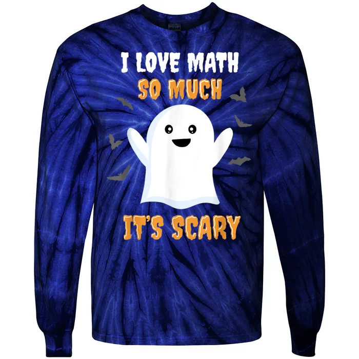 Math Teacher Halloween Funny Math Class School Mathematician Tie-Dye Long Sleeve Shirt