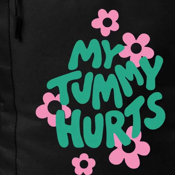 My Tummy Hurts Aesthetic Cute Flower Groovy Graphic Daily Commute Backpack