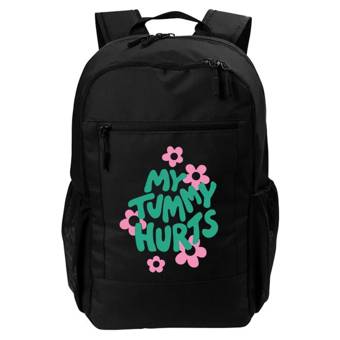 My Tummy Hurts Aesthetic Cute Flower Groovy Graphic Daily Commute Backpack