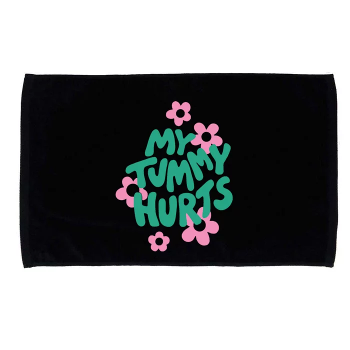 My Tummy Hurts Aesthetic Cute Flower Groovy Graphic Microfiber Hand Towel