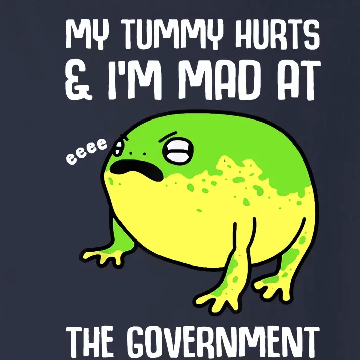 My Tummy Hurts And Im Mad At The Government Frog Toddler Long Sleeve Shirt