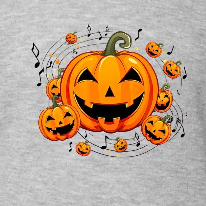 Music Teacher Halloween Fall Pumpkin Toddler Sweatshirt