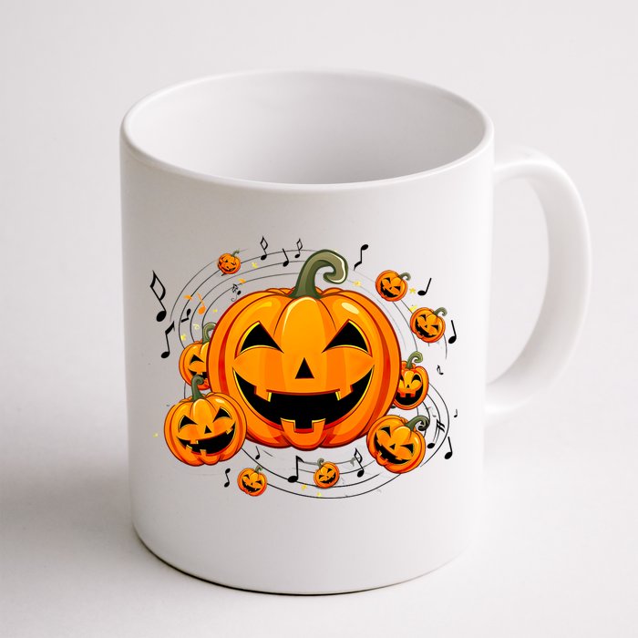 Music Teacher Halloween Fall Pumpkin Front & Back Coffee Mug