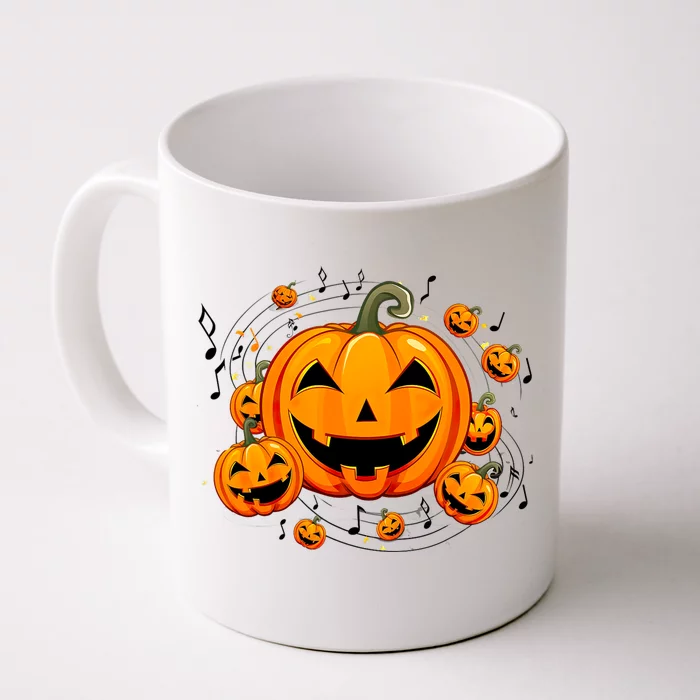 Music Teacher Halloween Fall Pumpkin Front & Back Coffee Mug