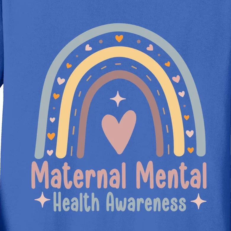 Maternal Tal Health Awareness Month 2024 Gift Kids Long Sleeve Shirt