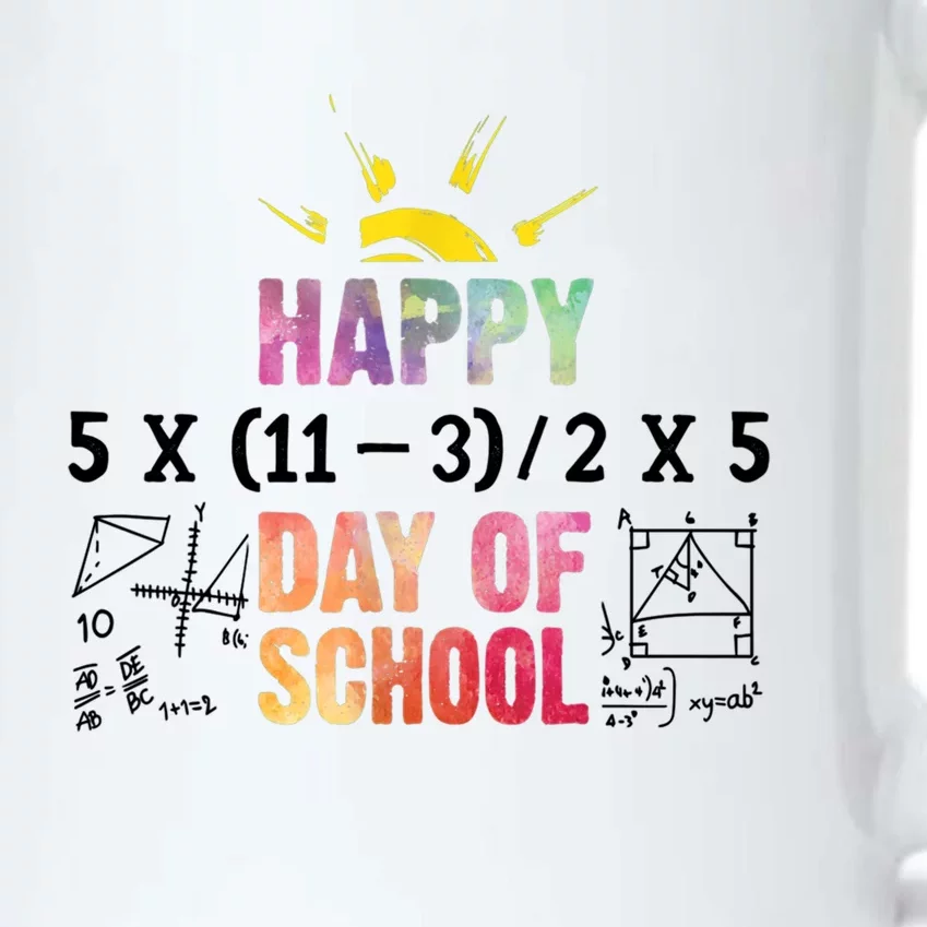 Math Teacher Happy 100th Day Of School Equations Gift Black Color Changing Mug