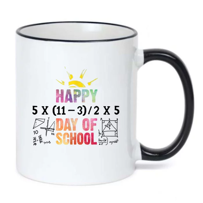 Math Teacher Happy 100th Day Of School Equations Gift Black Color Changing Mug