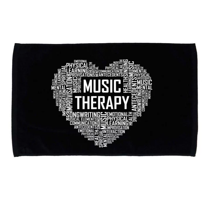 Music Therapy Heart Gift Therapist Appreciation Graduation Gift Microfiber Hand Towel