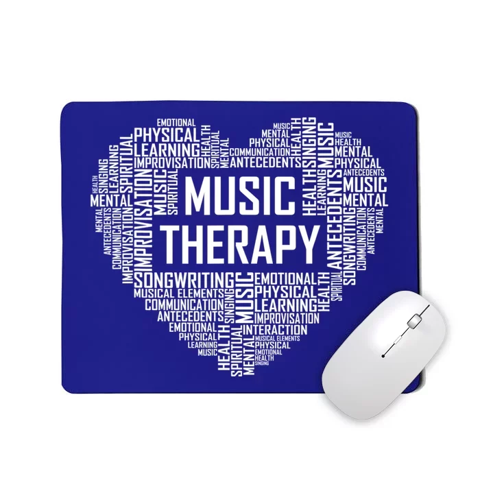 Music Therapy Heart Gift Therapist Appreciation Graduation Gift Mousepad