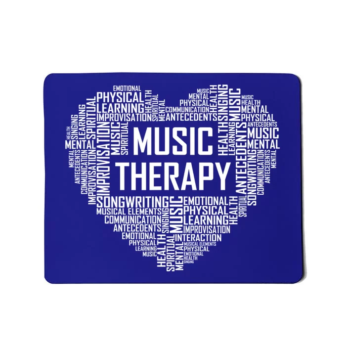 Music Therapy Heart Gift Therapist Appreciation Graduation Gift Mousepad