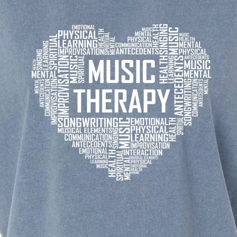 Music Therapy Heart Gift Therapist Appreciation Graduation Gift Garment-Dyed Women's Muscle Tee