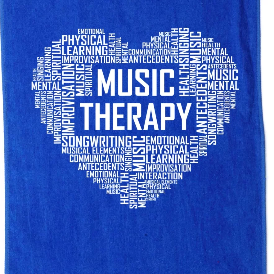 Music Therapy Heart Gift Therapist Appreciation Graduation Gift Platinum Collection Golf Towel