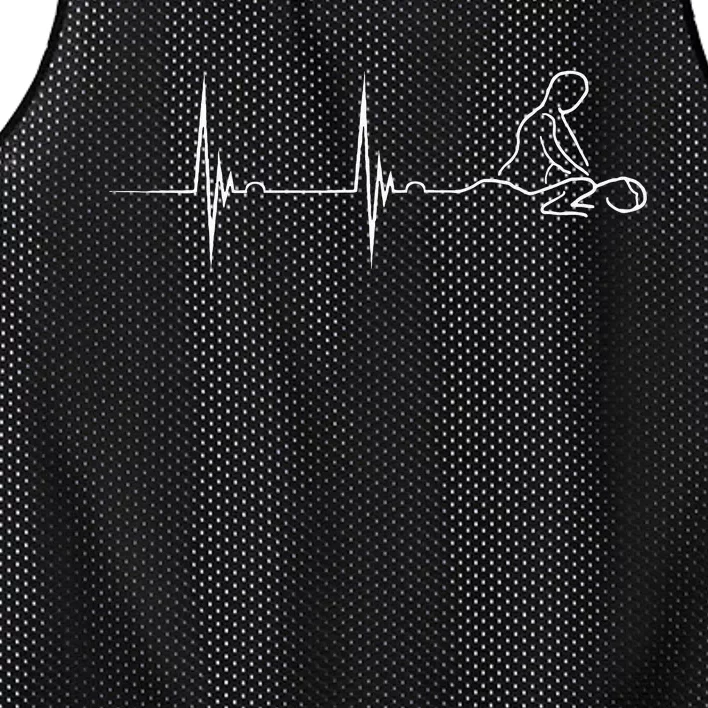 Massage Therapist Heartbeat EKG Pulse Spa Masseur Relaxation Mesh Reversible Basketball Jersey Tank