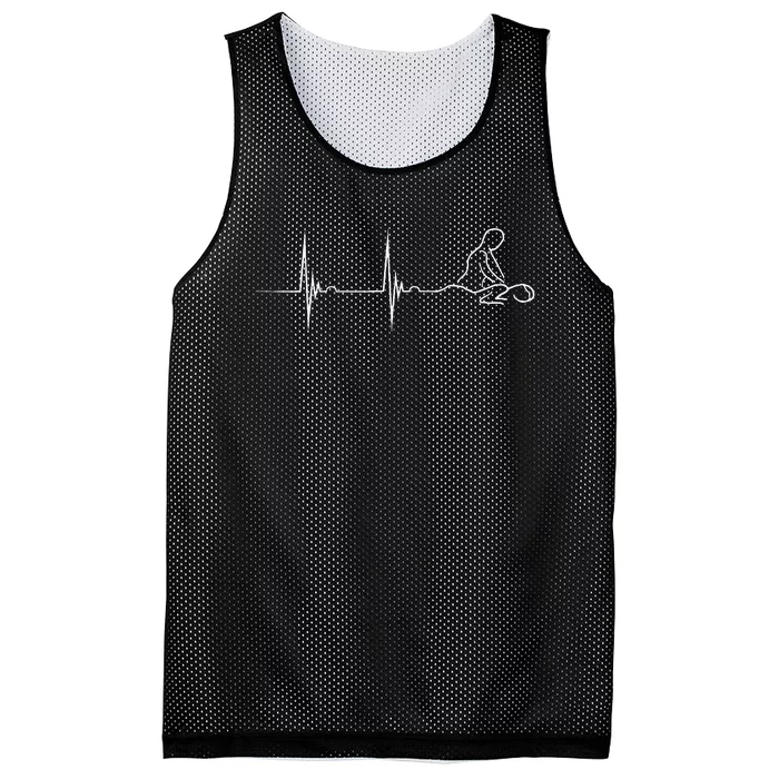 Massage Therapist Heartbeat EKG Pulse Spa Masseur Relaxation Mesh Reversible Basketball Jersey Tank