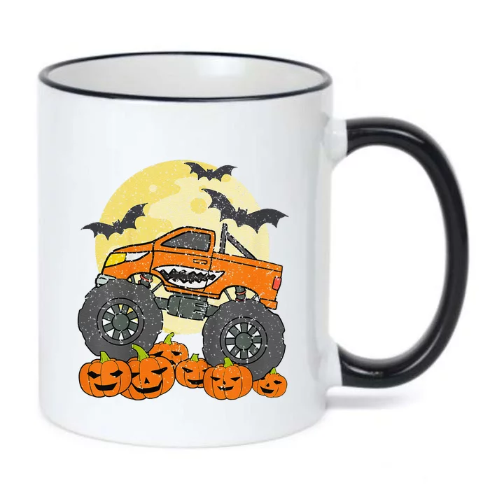 Monster Truck Halloween Jack O Lantern Moon Pumpkin Gift Black Color Changing Mug