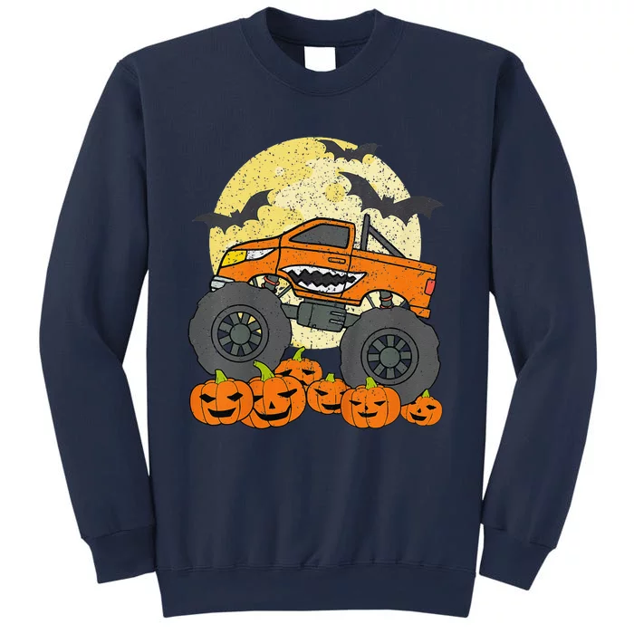 Monster Truck Halloween Jack O Lantern Moon Pumpkin Gift Sweatshirt