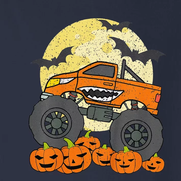 Monster Truck Halloween Jack O Lantern Moon Pumpkin Gift Toddler Long Sleeve Shirt