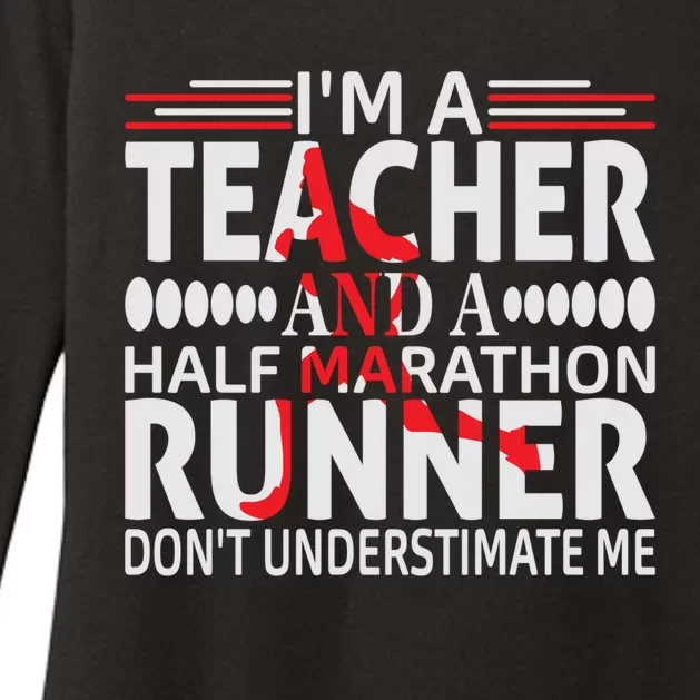 Marathoner Tee Half Marathon First Half Marathon Gift Womens CVC Long Sleeve Shirt