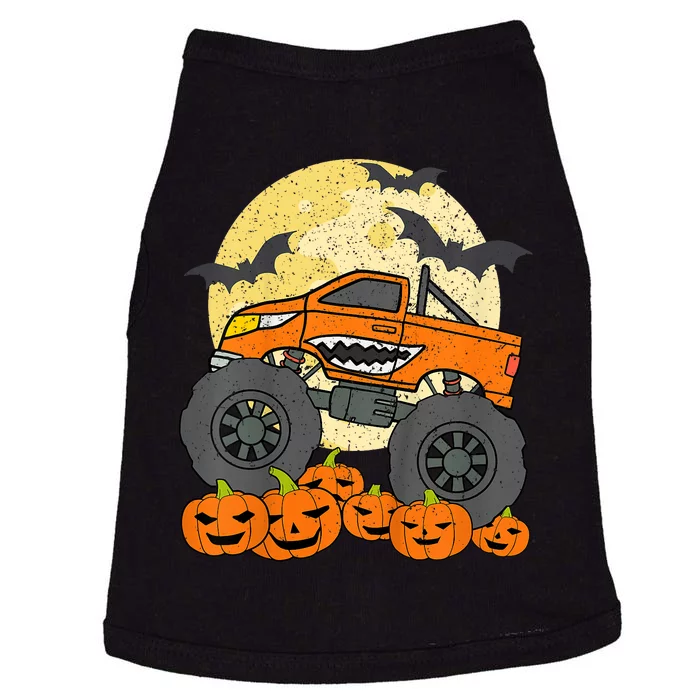 Monster Truck Halloween Jack O Lantern Moon Pumpkin Doggie Tank